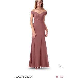 Womens Small Azazie Lecia Bridesmaid Dress Desert Rose